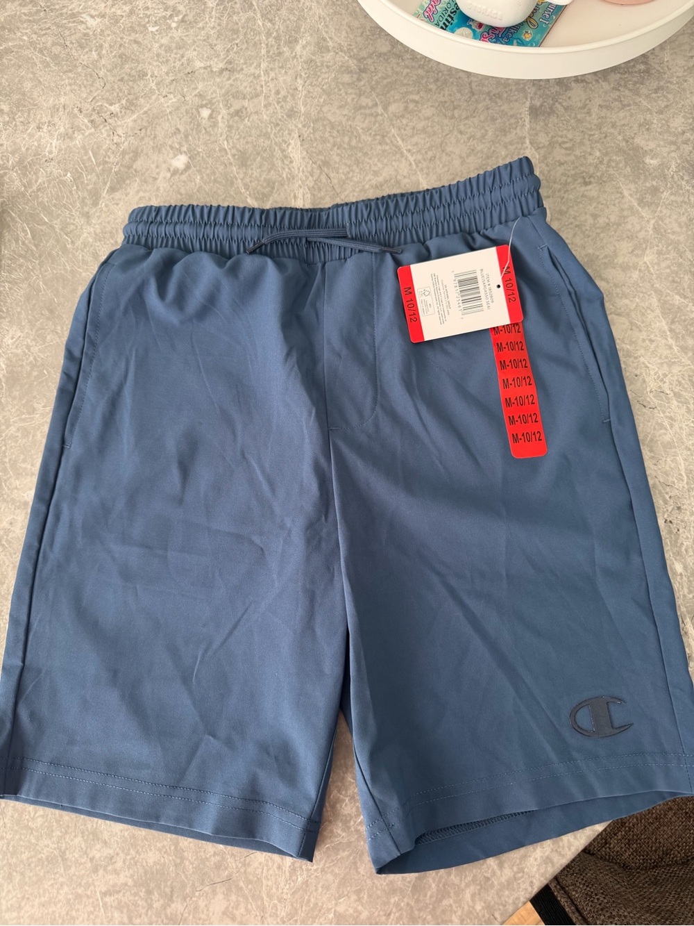 Champion Blue Kids Athletic Shorts with Elastic Waistband